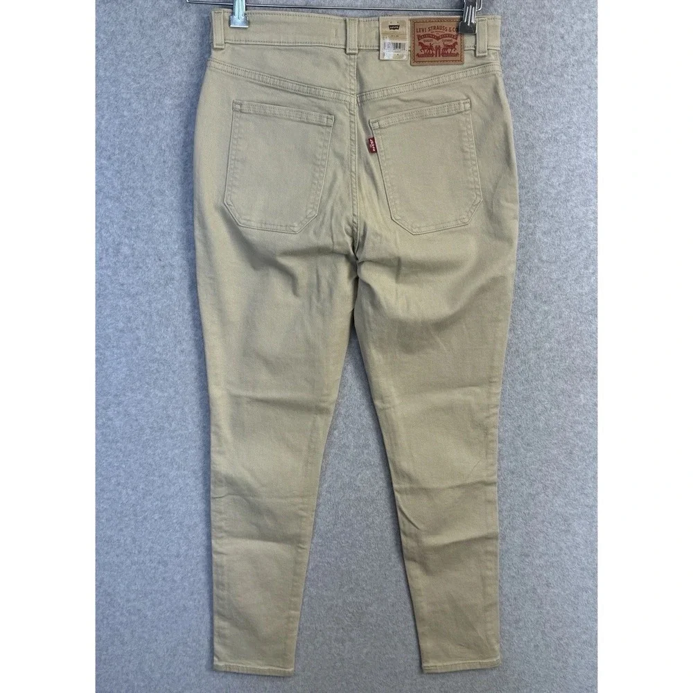 Levi's 721 High Rise Skinny Utility Women's 29x28 Khaki Beige Stretch‎ Denim NWT